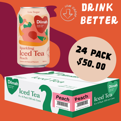 Dilmah Low Sugar Sparkling Natural Peach