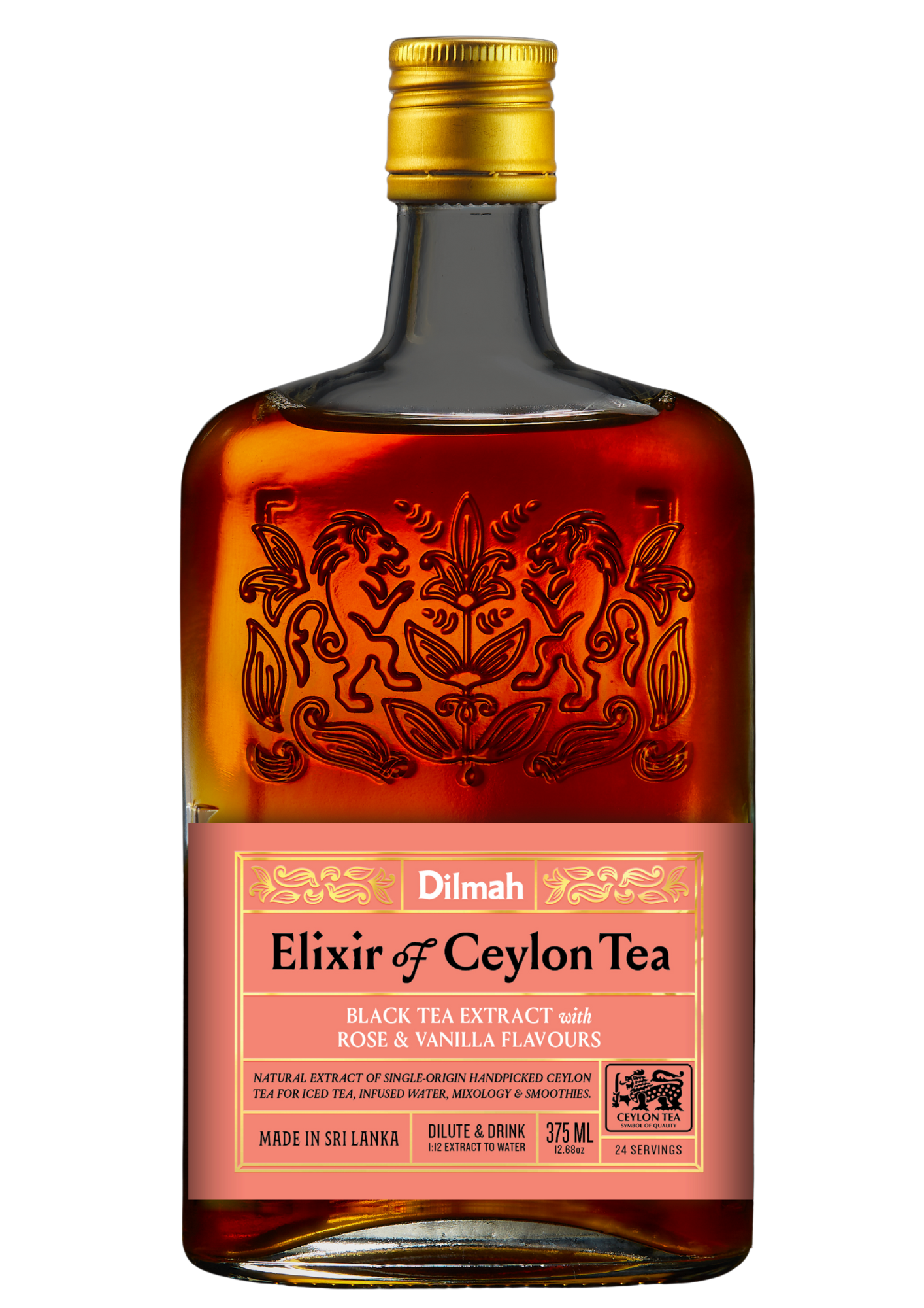 Dilmah Natural Tea Extract - Rose & Vanilla 375ml 6 Bottles
