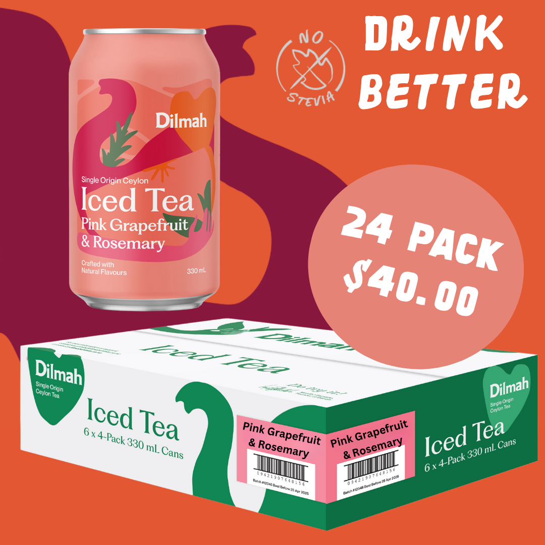 Dilmah Natural Iced Tea Pink Grapefruit & Rosemary 24 Pack
