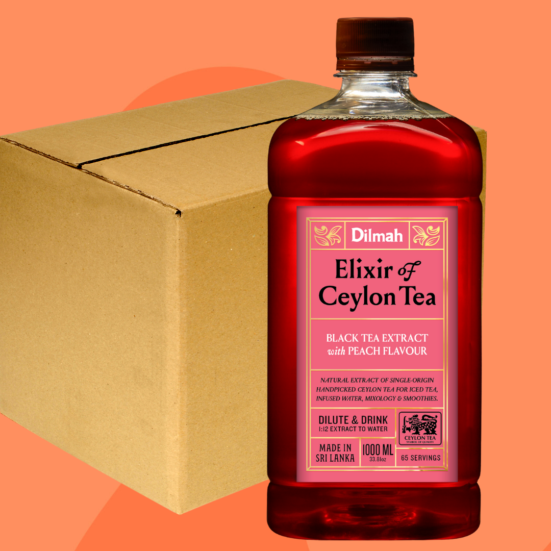 Dilmah Natural Ceylon Tea Extract Peach 1 Ltr 6 Bottles