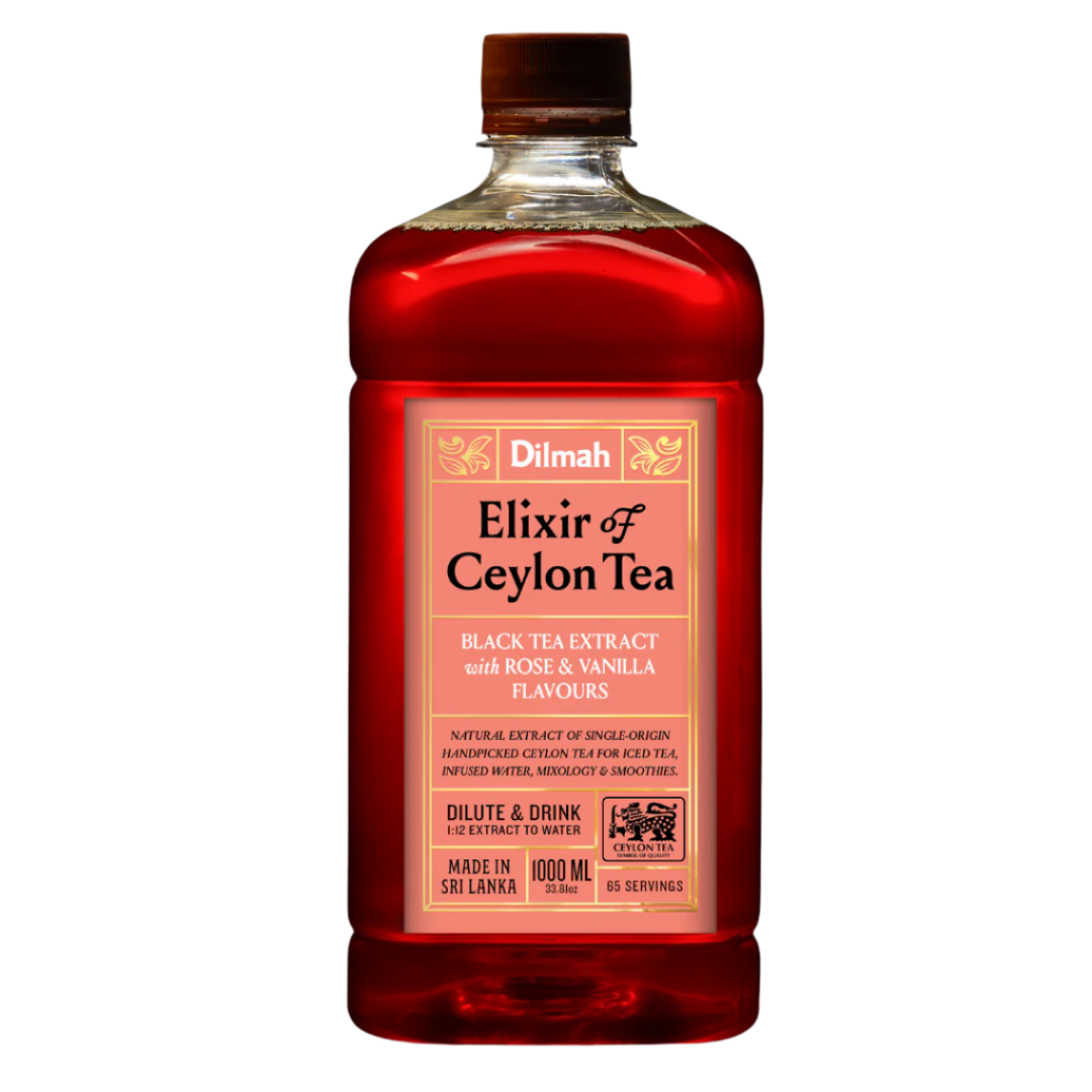 Dilmah Natural Ceylon Tea Extract Rose & Vanilla 1 Ltr  6 Bottles