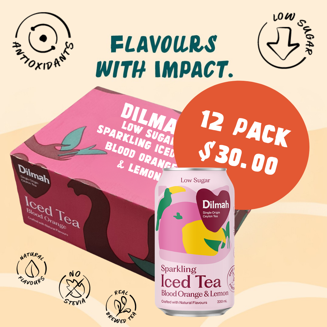 Dilmah Low Sugar Sparkling Natural Blood Orange & Lemon