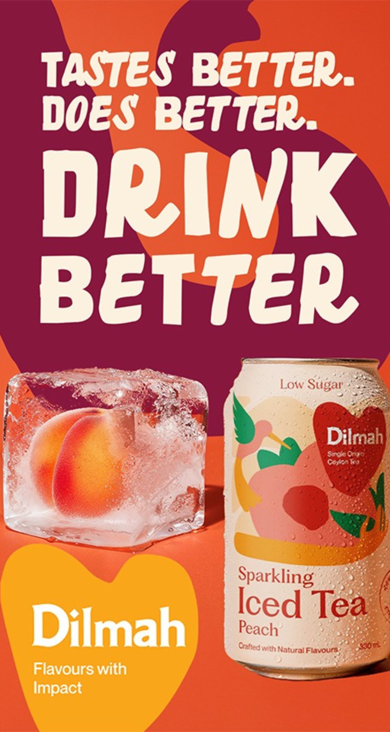 Dilmah Low Sugar Sparkling Natural Peach