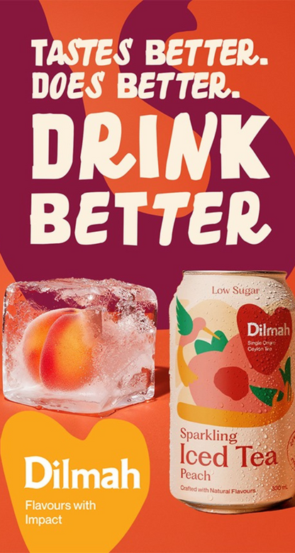 Dilmah Low Sugar Sparkling Natural Peach