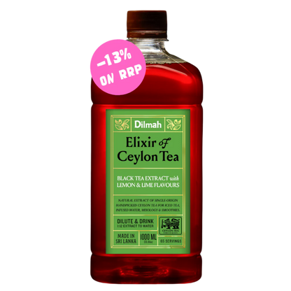 Dilmah Natural Ceylon Tea Extract Lemon & Lime 1 Ltr  6 Bottles