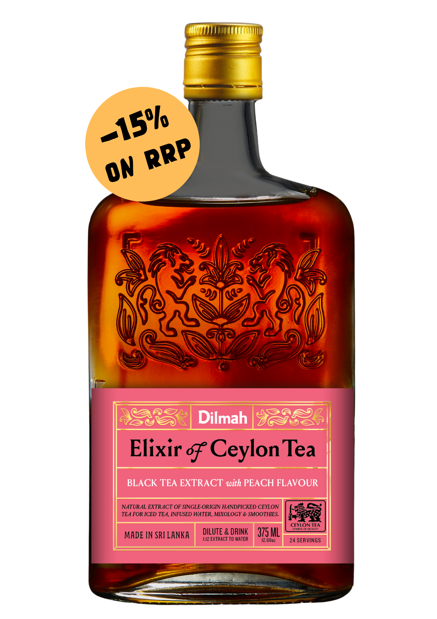 Dilmah Natural Tea Extract - Peach 375ml