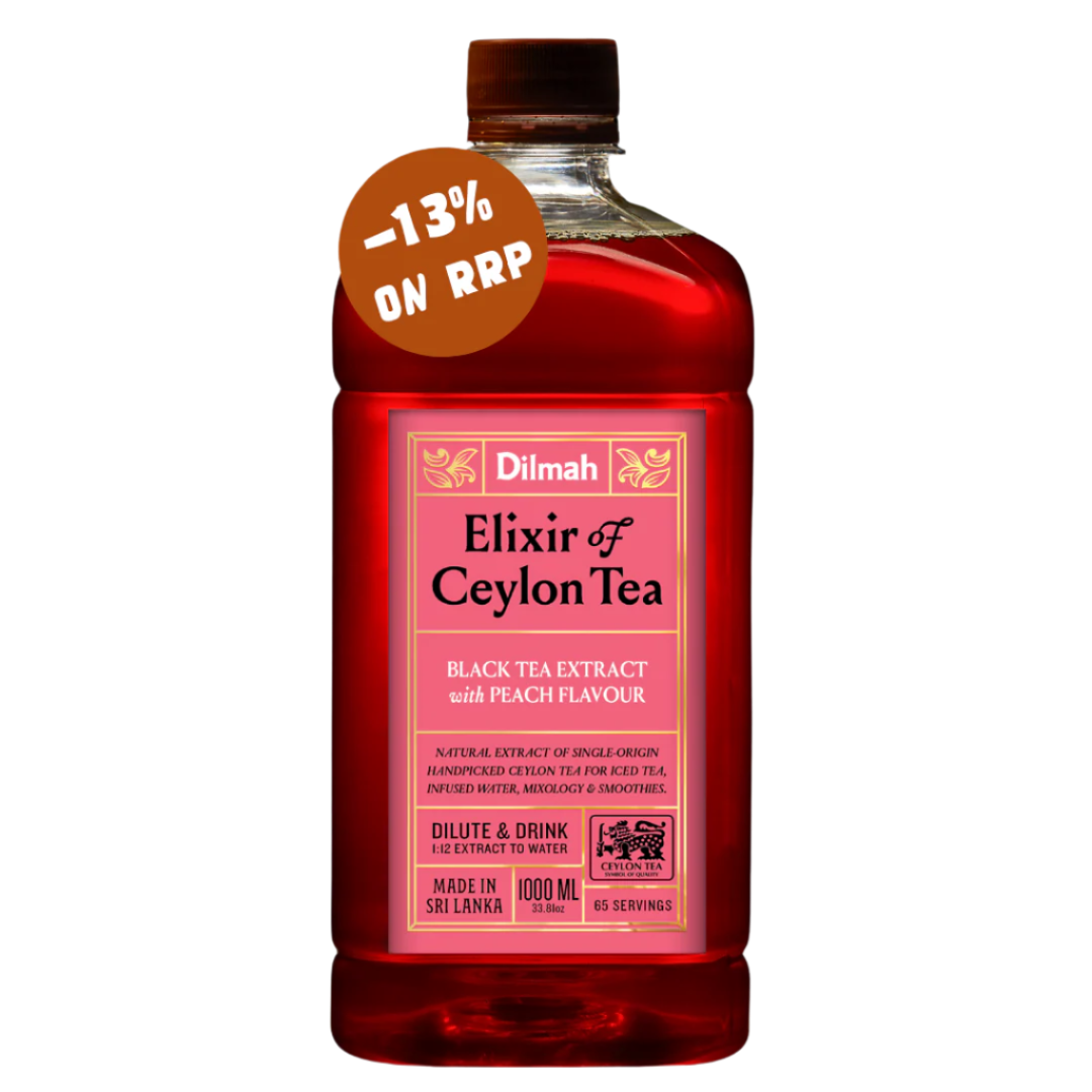 Dilmah Natural Ceylon Tea Extract Peach 1 Ltr 6 Bottles