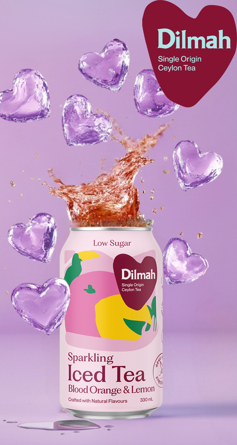 Dilmah Low Sugar Sparkling Natural Blood Orange & Lemon