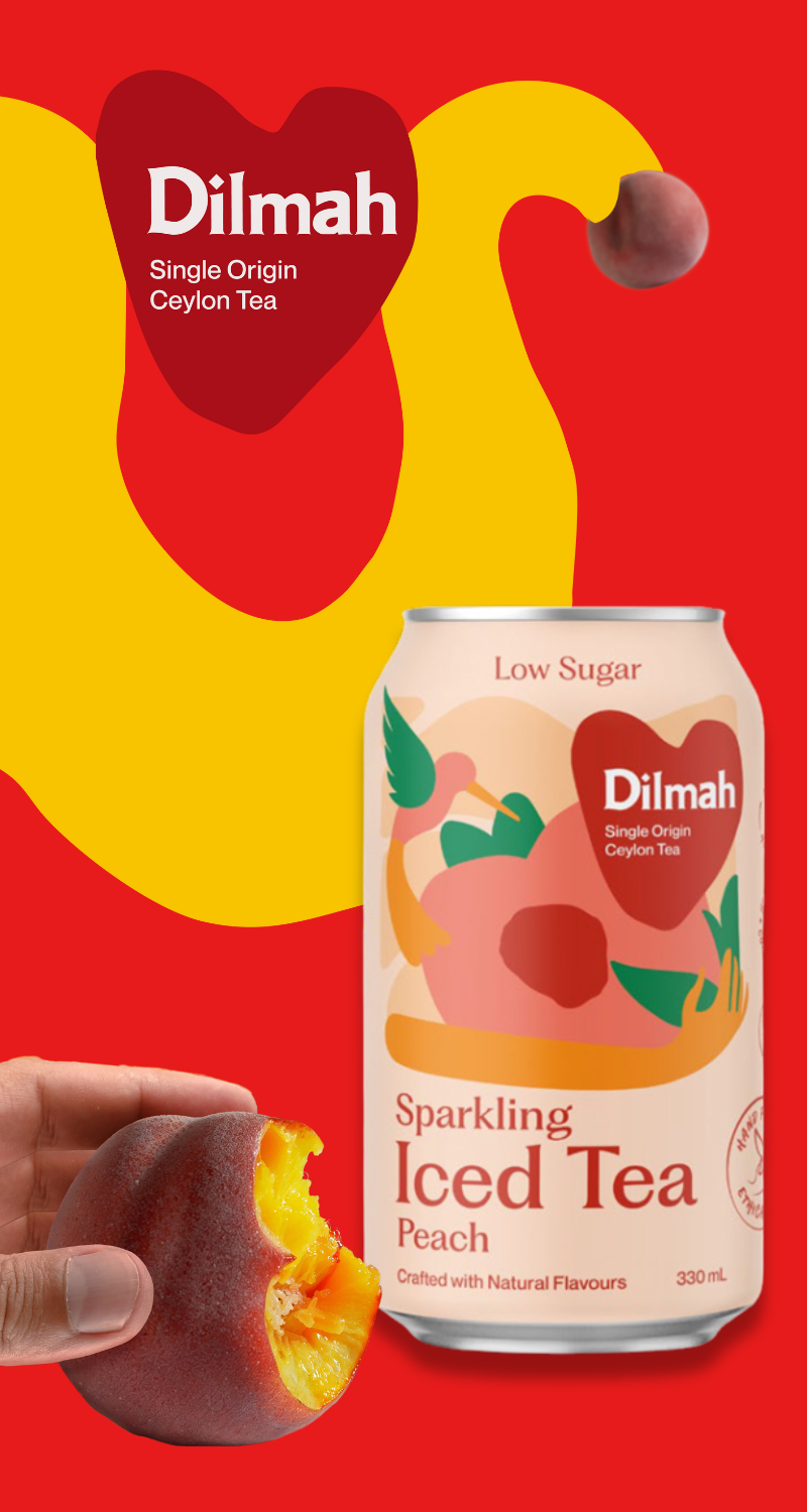 Dilmah Low Sugar Sparkling Natural Peach