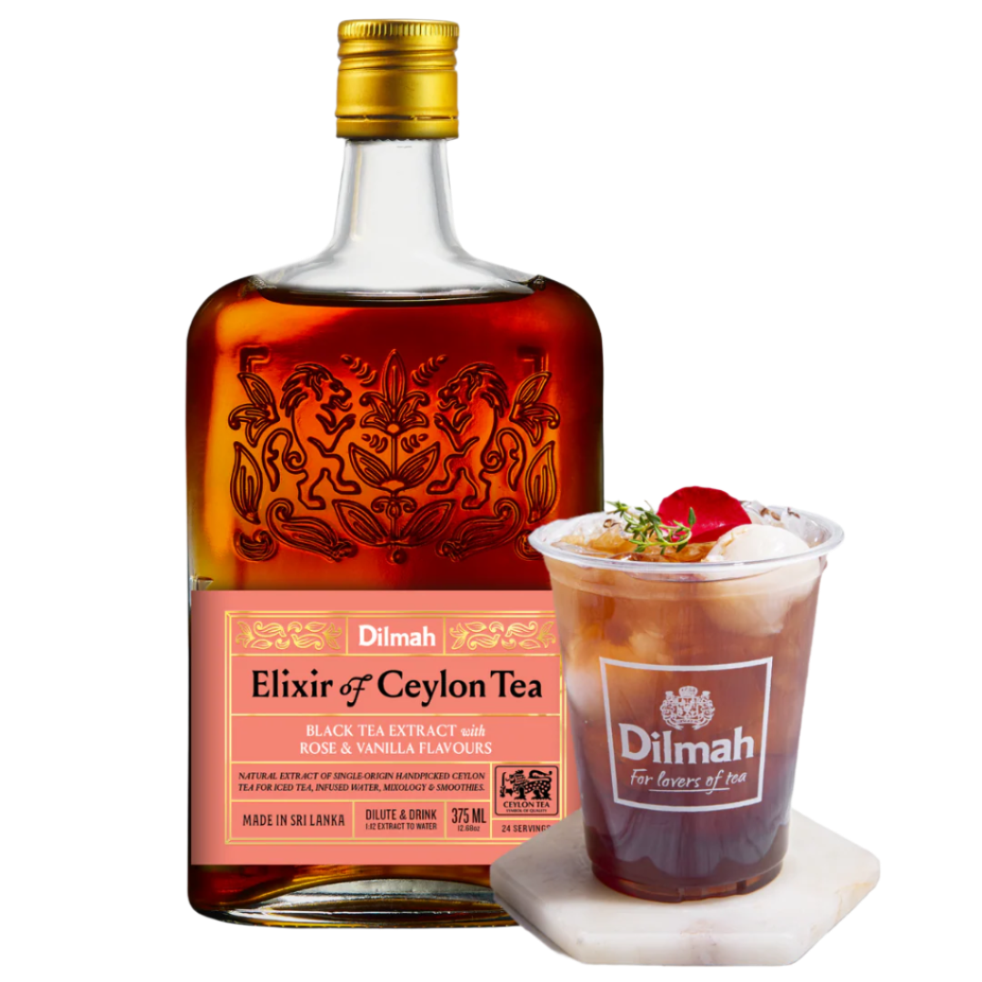 Dilmah Natural Tea Extract - Rose & Vanilla 375ml 6 Bottles